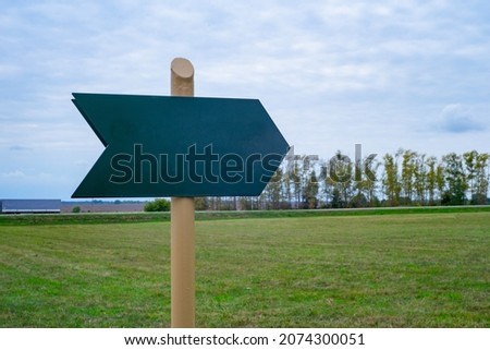 Blank Direction Signpost Sign Arrow Icon outdoor field