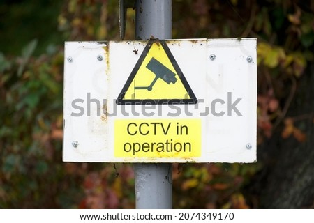 CCTV in operation 24 hours premises protected sign