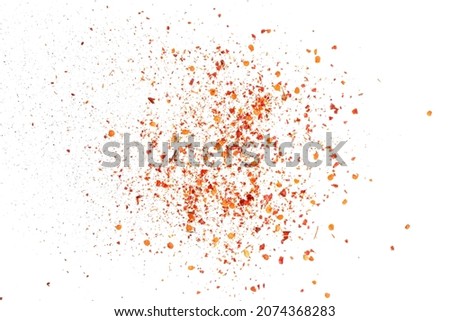 Red dried chili pepper isolated on white background Royalty-Free Stock Photo #2074368283