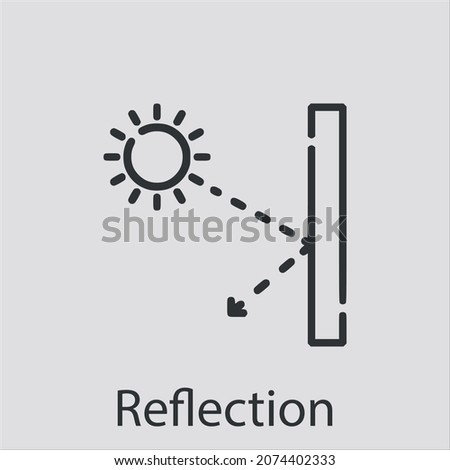 reflection icon vector icon.Editable stroke.linear style sign for use web design and mobile apps,logo.Symbol illustration.Pixel vector graphics - Vector
