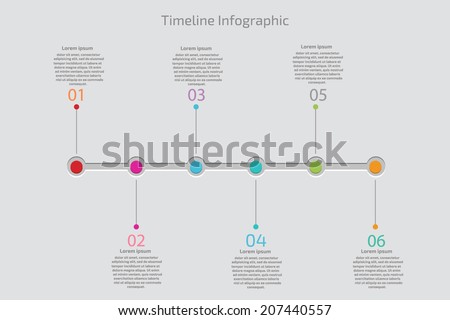 Timeline Infographic. Vector template. 