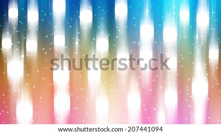 magic waterfall of lights  with glow effect and cristal stars