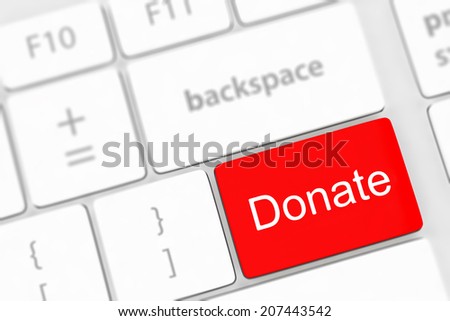 donate key word on computer keyboard,