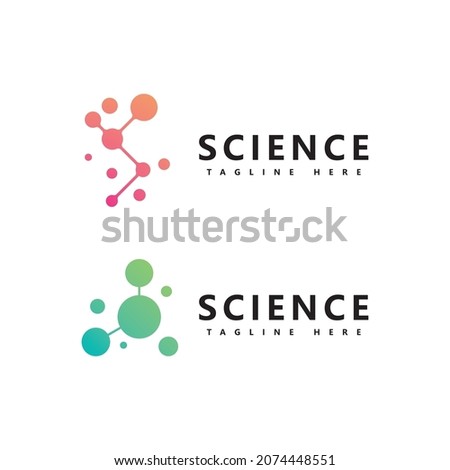Molecule logo icon template for  science brand identity.  Royalty-Free Stock Photo #2074448551