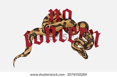 no concern slogan with python wrapping graphic illustration