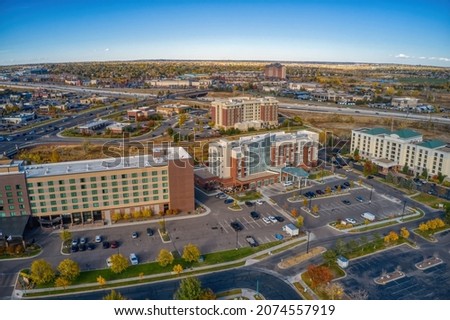 Aerial View of a Business District in Westminster, Colorado during Autumn