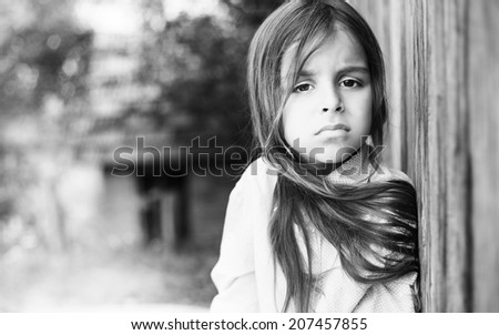 child black and white photography