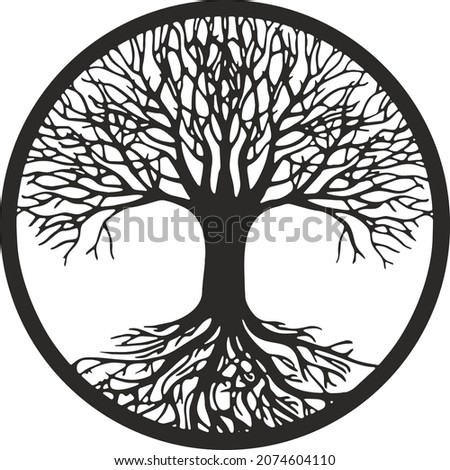 Tree of life round mandala