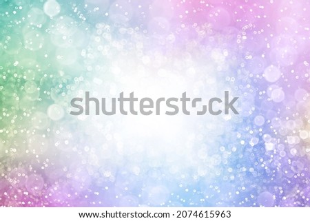 Cute abstract multicolor pastel pink glitter sparkle background for happy birthday party invite, princess little girl rainbow, fun girly unicorn pony kid pattern, multi color children mermaid border Royalty-Free Stock Photo #2074615963