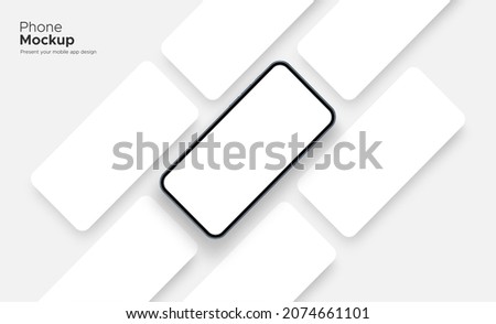 Smartphone Mockup With Blank App Screens. Concept for Showcasing Mobile App Screenshots. Vector Illustration