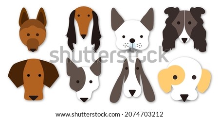 Dogs illustrations in cartoon style