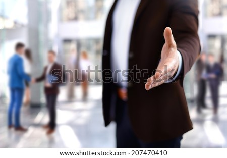 Closeup of a business handshake