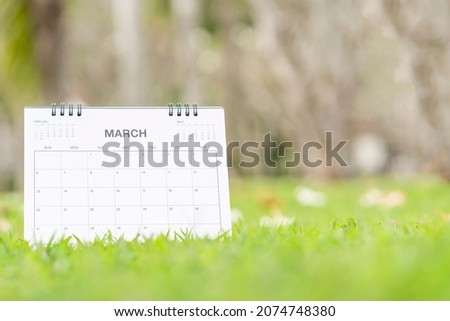 2022 March calendar on grass, the purpose for business planner, reservation, event schedule, planning, appointment, timetable, timeline, payment, activity reminder, personal holiday booking, agenda