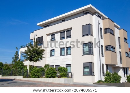 Modern apartment building in urban style