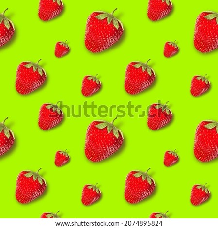 Ripe, juicy strawberries on a bright background. Seamless background.