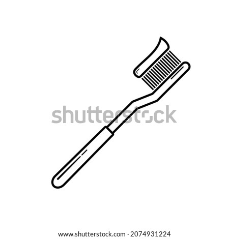 toothbrush icon vector illustration logo template for many purpose. Isolated on white background.