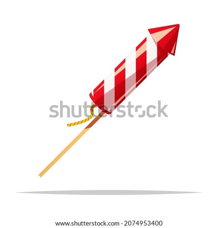 Fireworks rocket vector isolated illustration
