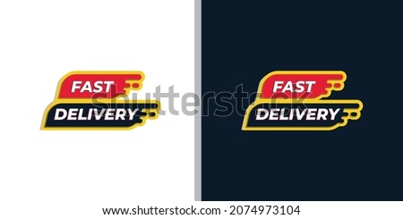 fast delivery logo set for template