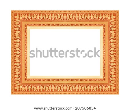 Picture Frame antique isolated on white background