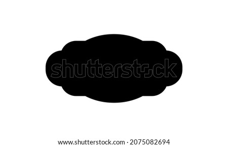 Fancy chalkboard oval label. Clipart image isolated on white background