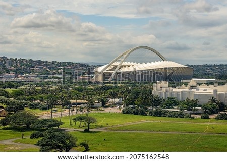 Moses Mabhida Stadium in Durban South Africa. Royalty-Free Stock Photo #2075162548