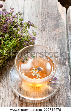 Thyme Herbal Tea in a cup