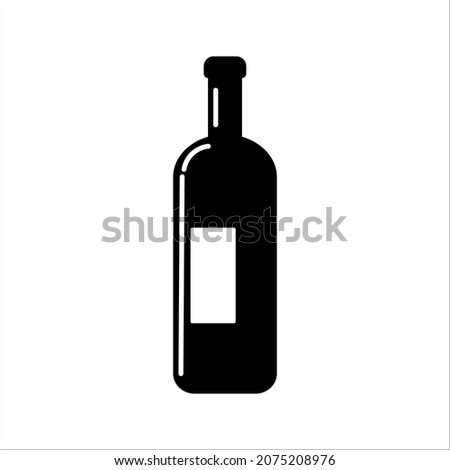 bottle icon in trendy flat design, on white background.