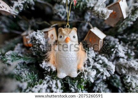 
Photo of a Christmas toy on a Christmas tree