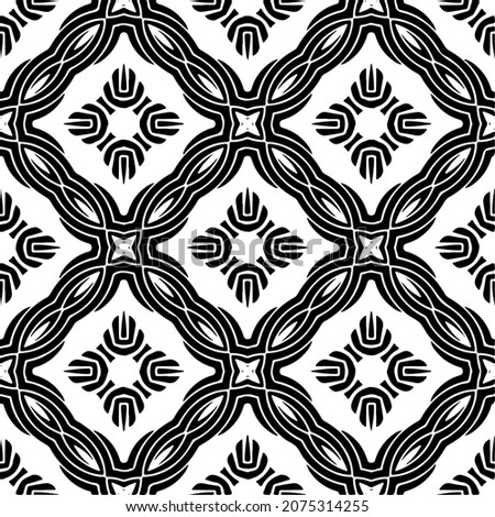 Seamless vector pattern in geometric ornamental style. Black  pattern.Design element for prints, backgrounds, template, web pages and textile pattern. Geometric art.

