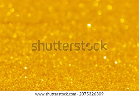 Abstract Golden Bokeh Christmas And New Year Holiday Background For Party And Celebration