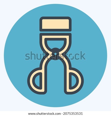 Icon Eyelash Curlers - Color Mate Style - Simple illustration, Editable stroke, Design template vector, Good for prints, posters, advertisements, announcements, info graphics, etc.