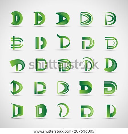 Unusual Letters Set - Isolated On Gray Background - Vector Illustration, Graphic Design Editable For Your Design 