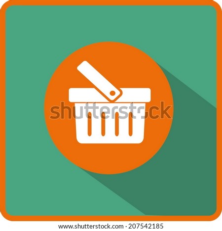 Flat Vector Shopping basket Icon