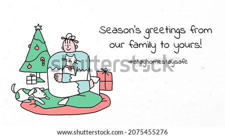 Christmas greeting new normal lifestyle poster