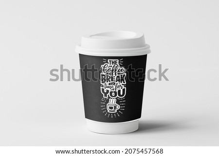 coffee cup with a beautiful and elegant design Royalty-Free Stock Photo #2075457568
