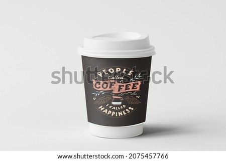 coffee cup with a beautiful and elegant design Royalty-Free Stock Photo #2075457766
