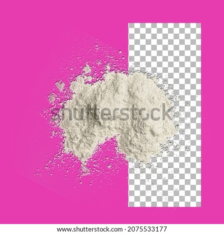 Pile of flour isolated on transparent background Royalty-Free Stock Photo #2075533177