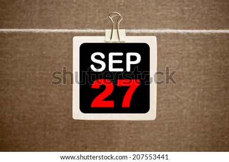 September 27 calendar