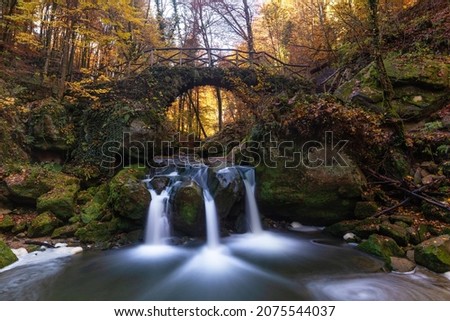 Schiessentumpel waterfall in Mullerthal Luxembourg