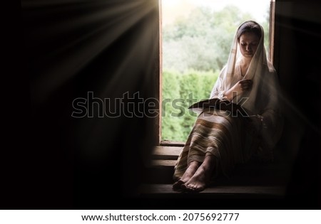 Young adult jewish arab ethnic alone human scarf veil cloth devote old life hope light dark black door backdrop page view text space. Sad lone pretty islam arabian white lady face hous seat stair step Royalty-Free Stock Photo #2075692777