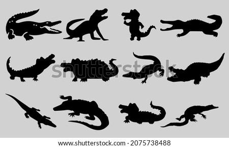 CAIMAN-SILHOUETTE Stock Vector Images - Avopix.com