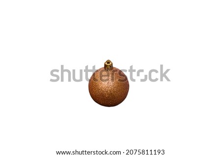 Сopper christmas ball isolated on a white background