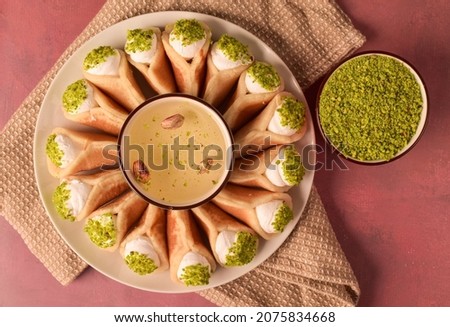 Sweet oriental Qatayef, photographed by me and with a Sony a7r iii Royalty-Free Stock Photo #2075834668