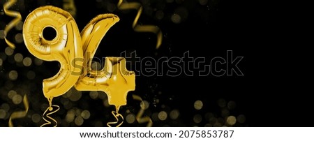 Golden balloons with copy space - Number 94
