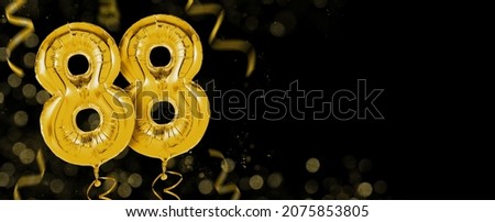 Golden balloons with copy space - Number 88