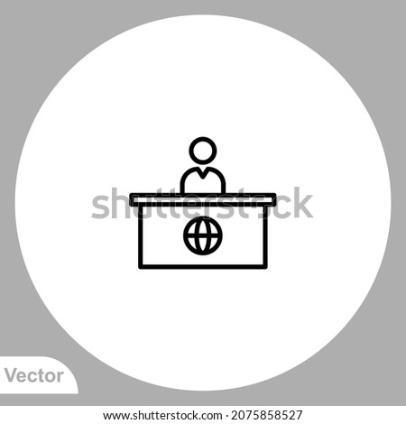 News anchor icon sign vector,Symbol, logo illustration for web and mobile