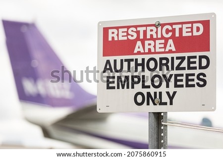 Restricted area authorized employees only Royalty-Free Stock Photo #2075860915
