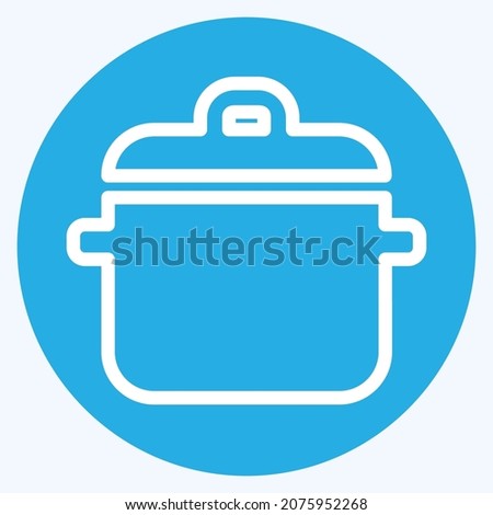 Icon Pot 1 - Blue Eyes Style - Simple illustration, Editable stroke, Design template vector, Good for prints, posters, advertisements, announcements, info graphics, etc.