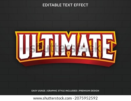 ultimate text effect with abstract and modern style use for business logo and brand Royalty-Free Stock Photo #2075952592