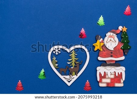 Festive picture, banner, postcard for Christmas and New Year with Christmas decorations on a bright background.